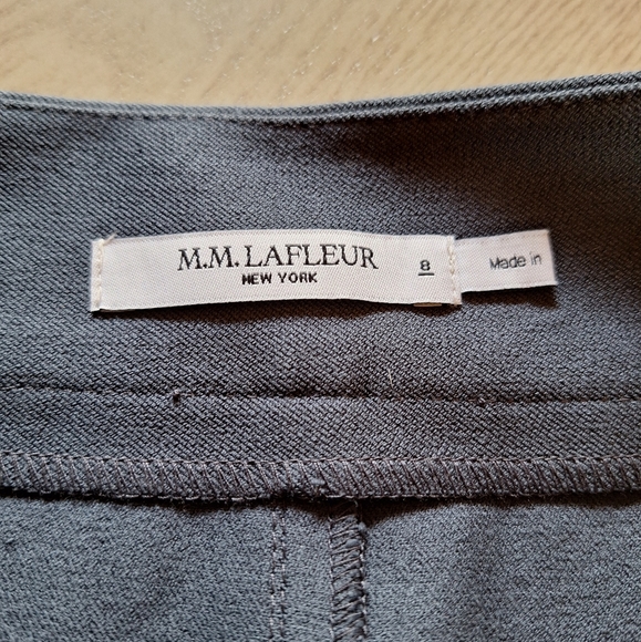 NEW MM Lafleur the Lane skirt midi gray blue better than denim stretch 8 - Picture 7 of 16